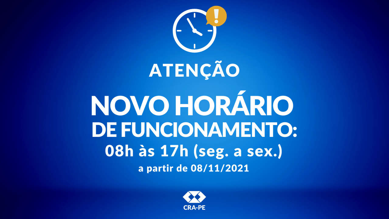 You are currently viewing Novo horário de Funcionamento